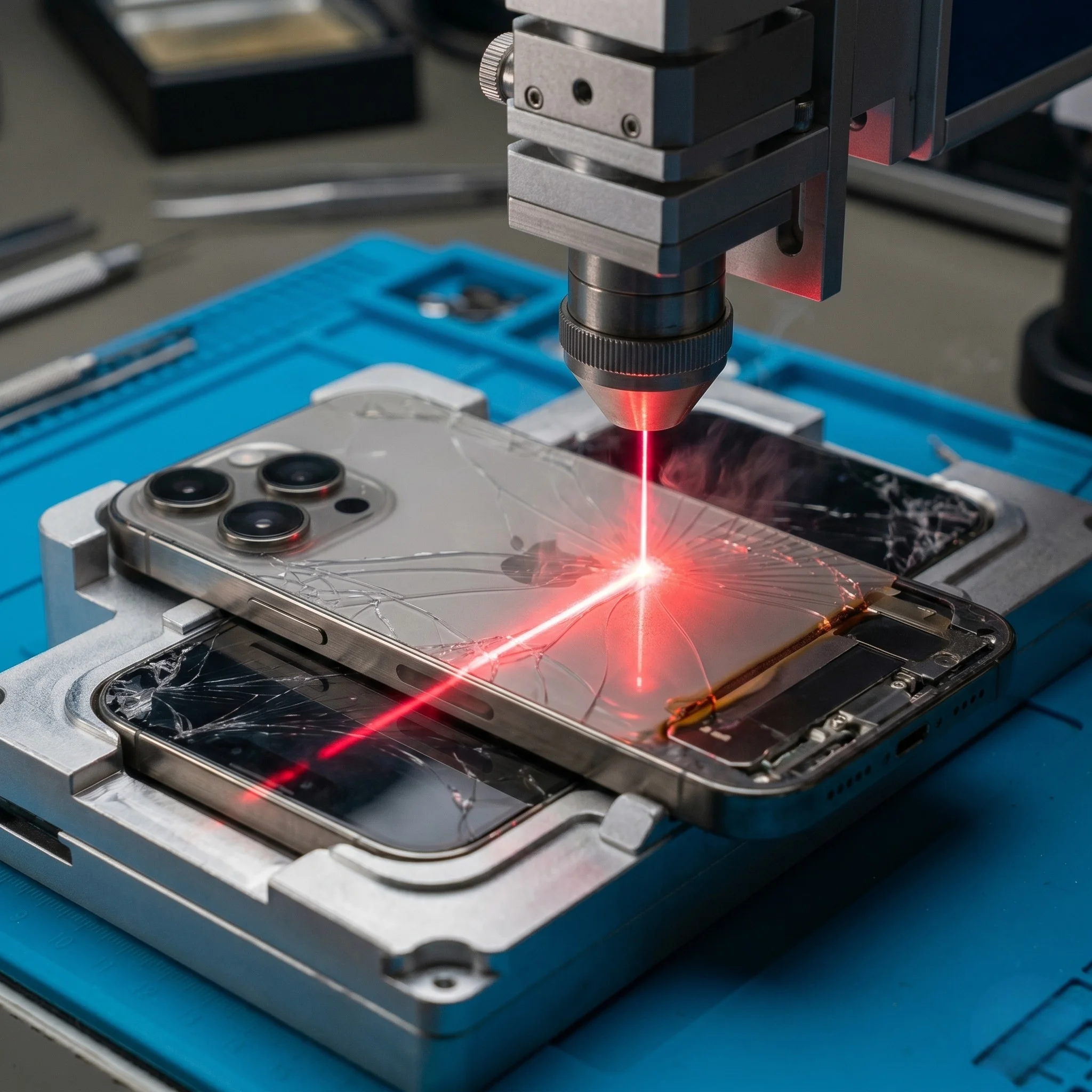 Canviar vidre del darrere iPhone amb làser a Salt i Girona